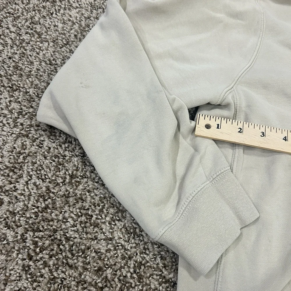Nike Sweatshirt Womens Large Beige Pullover Hoodie Cropped Oversize Fit Swoosh